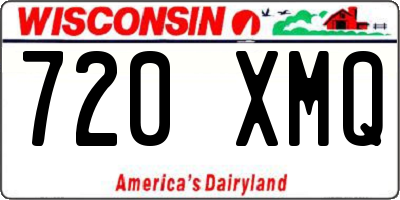 WI license plate 720XMQ