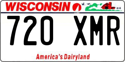 WI license plate 720XMR