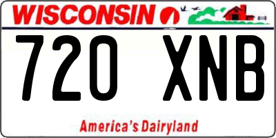 WI license plate 720XNB