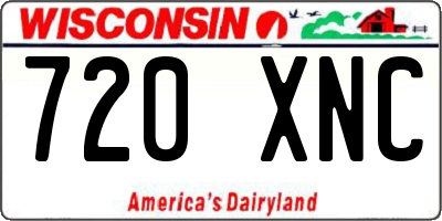 WI license plate 720XNC