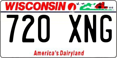 WI license plate 720XNG