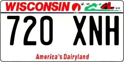 WI license plate 720XNH