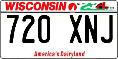 WI license plate 720XNJ