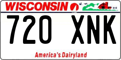 WI license plate 720XNK