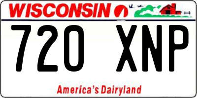 WI license plate 720XNP