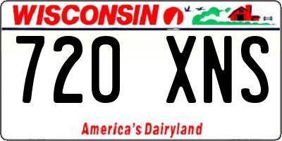 WI license plate 720XNS
