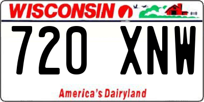 WI license plate 720XNW