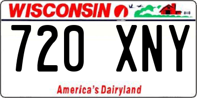 WI license plate 720XNY
