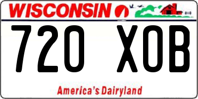 WI license plate 720XOB