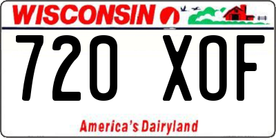 WI license plate 720XOF