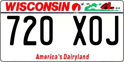 WI license plate 720XOJ