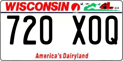 WI license plate 720XOQ