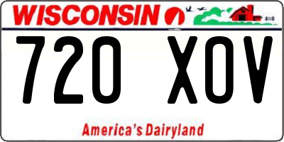 WI license plate 720XOV