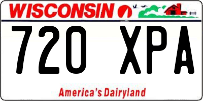 WI license plate 720XPA