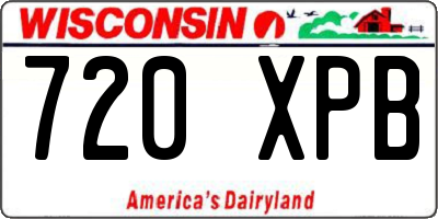 WI license plate 720XPB