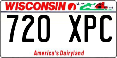 WI license plate 720XPC