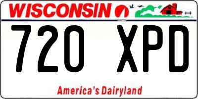 WI license plate 720XPD