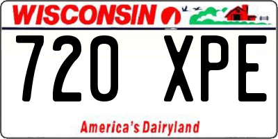 WI license plate 720XPE