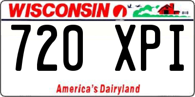 WI license plate 720XPI