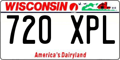 WI license plate 720XPL