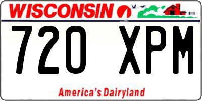 WI license plate 720XPM