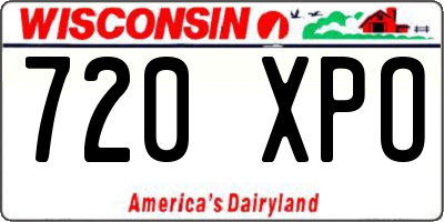 WI license plate 720XPO