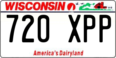 WI license plate 720XPP