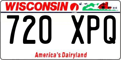 WI license plate 720XPQ