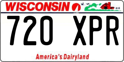 WI license plate 720XPR