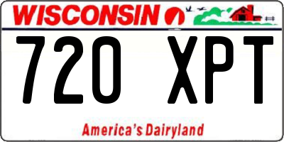 WI license plate 720XPT