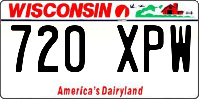 WI license plate 720XPW