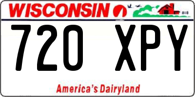 WI license plate 720XPY