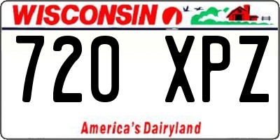 WI license plate 720XPZ
