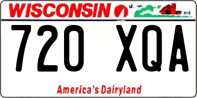 WI license plate 720XQA