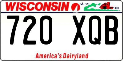 WI license plate 720XQB
