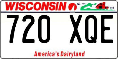 WI license plate 720XQE