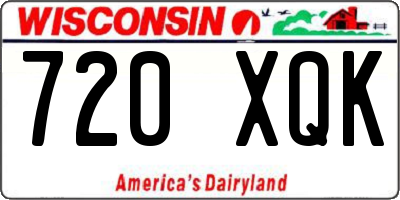 WI license plate 720XQK