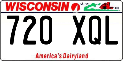 WI license plate 720XQL