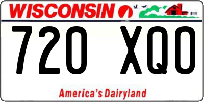 WI license plate 720XQO