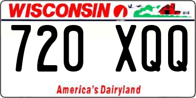 WI license plate 720XQQ