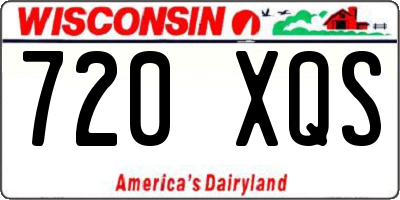 WI license plate 720XQS
