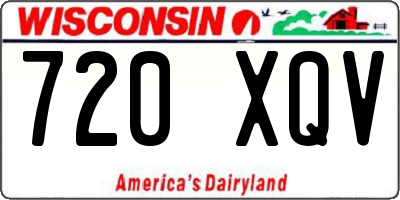 WI license plate 720XQV