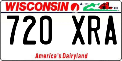 WI license plate 720XRA