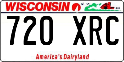 WI license plate 720XRC