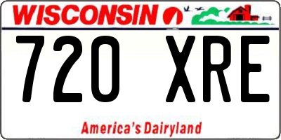 WI license plate 720XRE