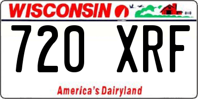 WI license plate 720XRF