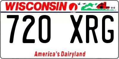 WI license plate 720XRG