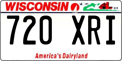 WI license plate 720XRI