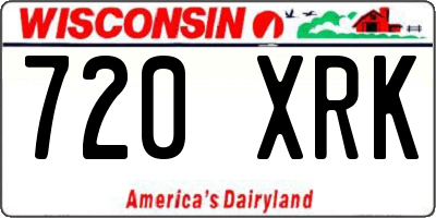 WI license plate 720XRK