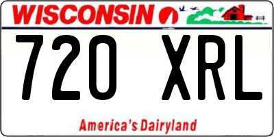 WI license plate 720XRL